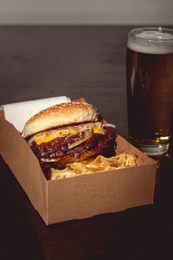 The Rae Double with cheese at Rae's Burgers (Photo by Jackie Tran)