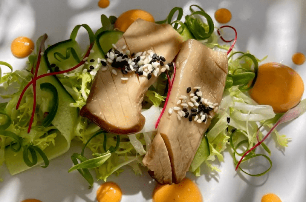 Smoked Trumpet Mushroom Sashimi (Photo courtesy of The Coronet)