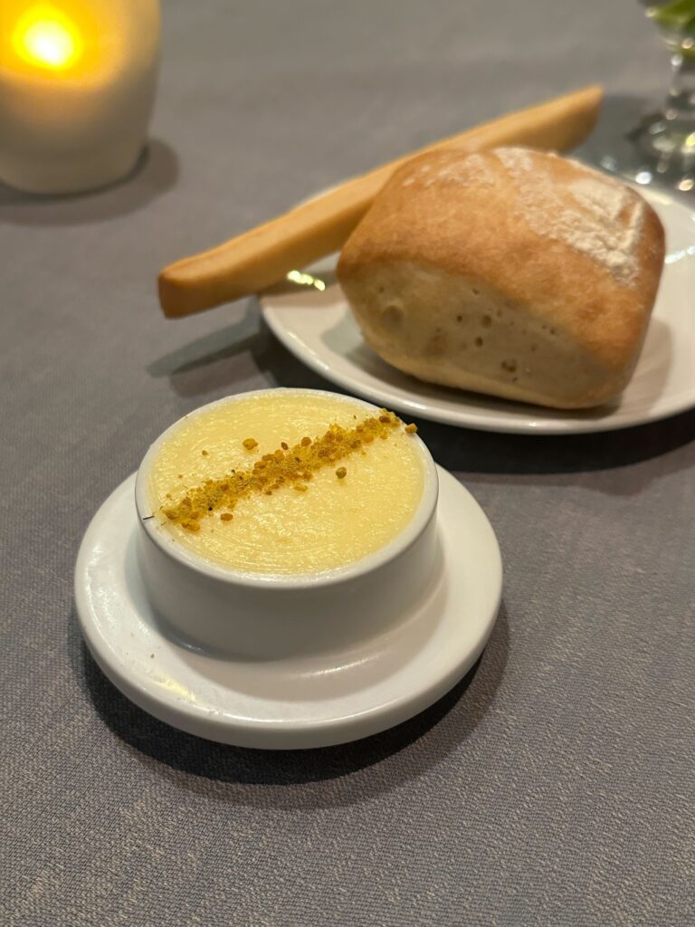 The house-cultured honey butter at PY Steakhouse (Photo by Shane Reiser)