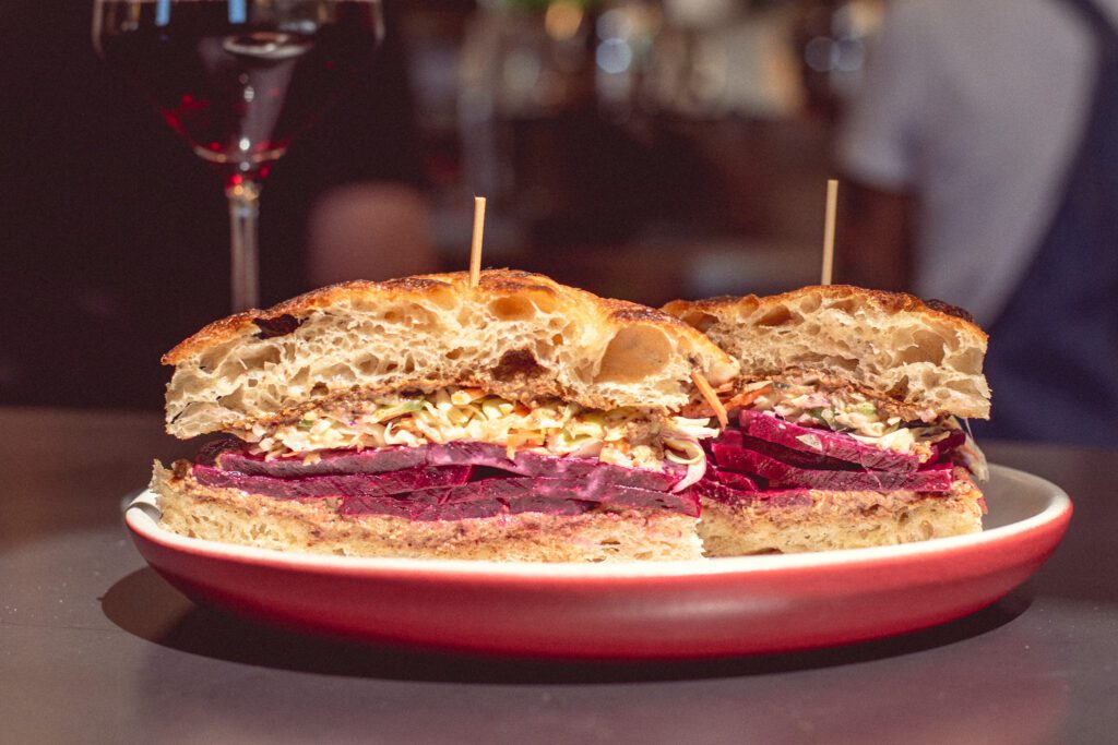 Smoked Beet Sandwich at 5 Points (Photo by Jackie Tran)