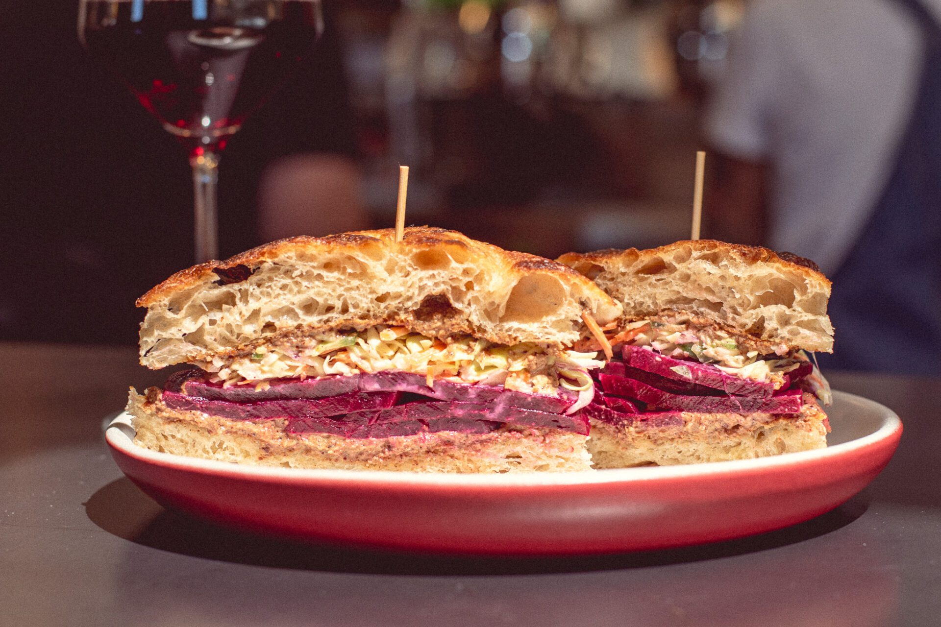 Smoked Beet Sandwich at 5 Points (Photo by Jackie Tran)
