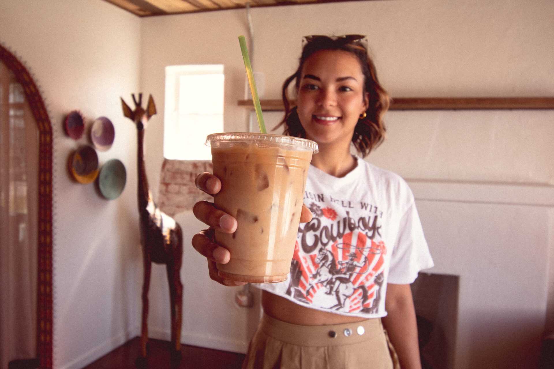 Latte at Zedamo Ethiopian Coffee Shop (Photo by Jackie Tran)