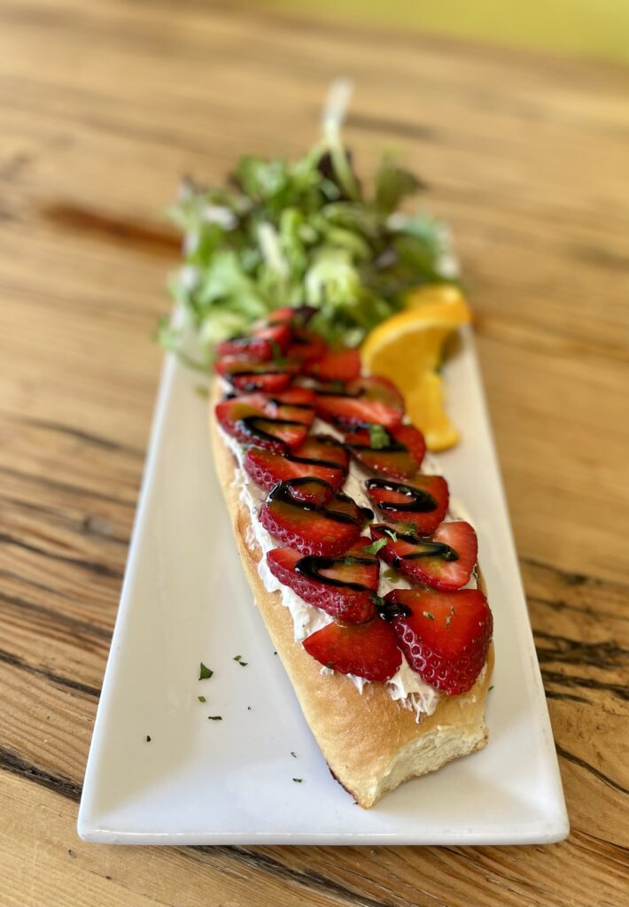 Strawberry Basil Bruschetta (Photo courtesy of Ghini's French Caffe)