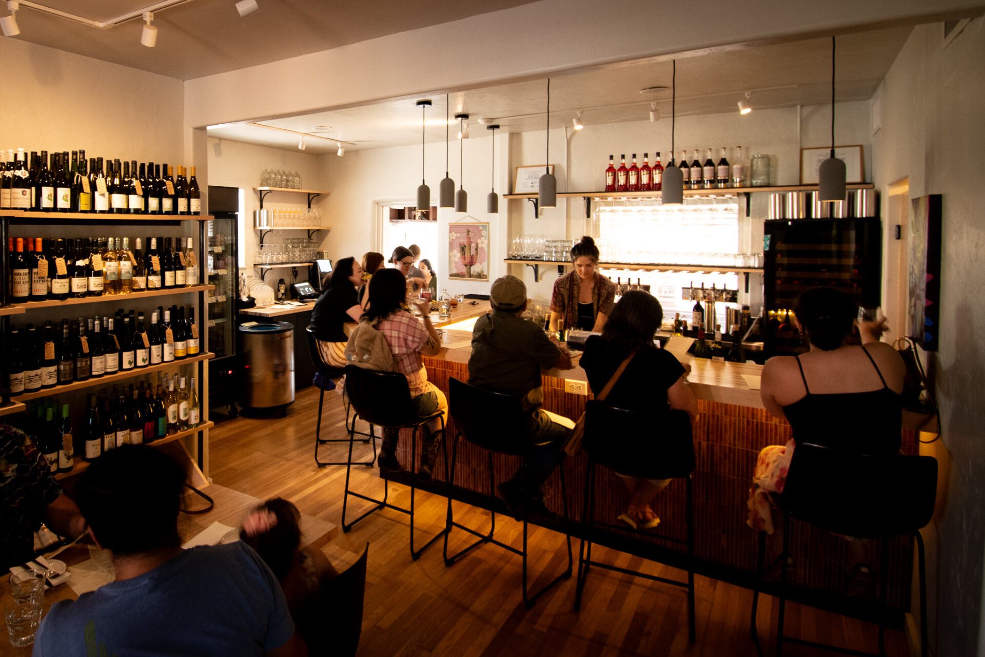 Bar at Sunshine Wine (Photo by Jackie Tran)