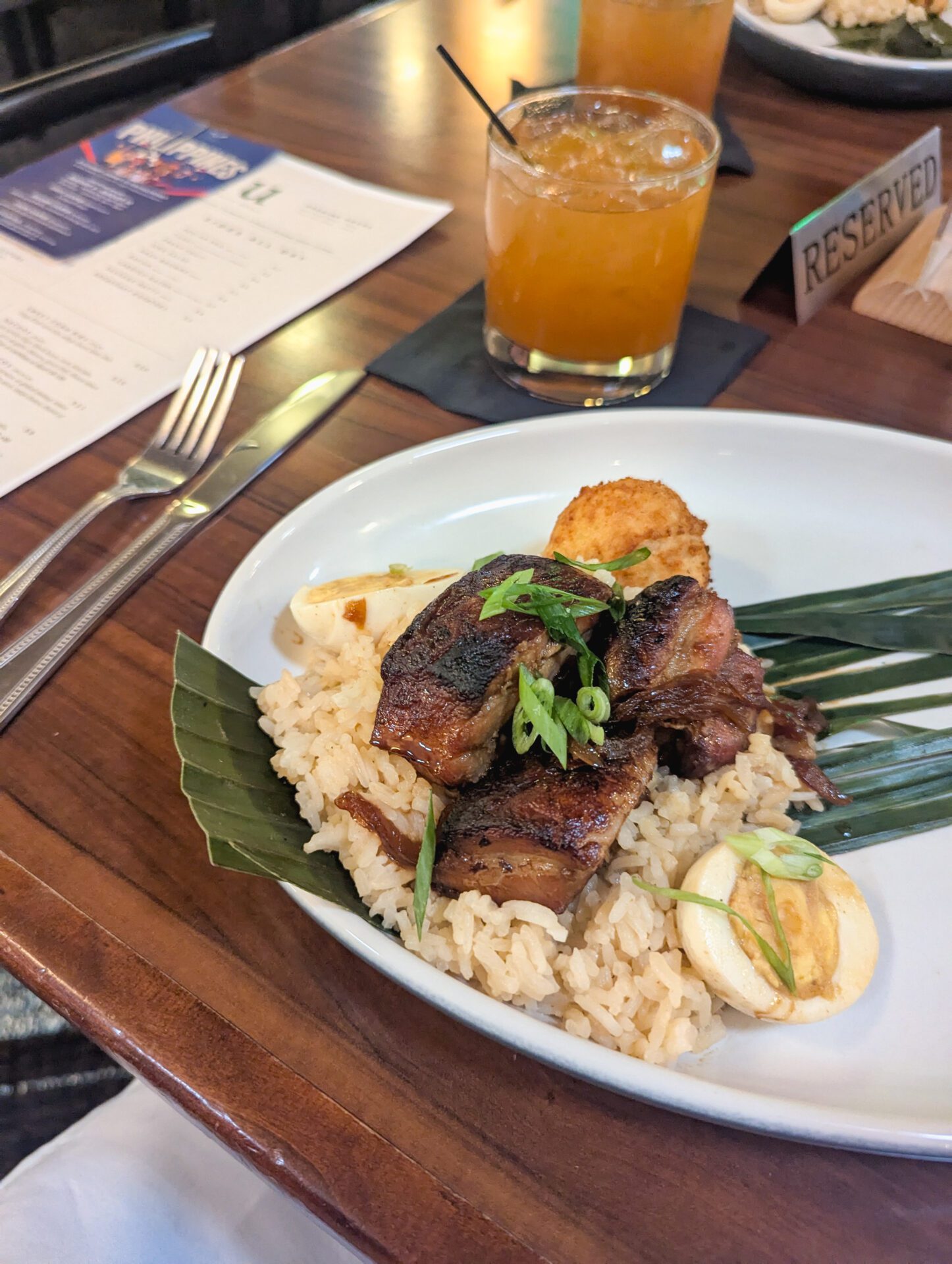Adobo Pork Belly at Rincon Mountain Grill at Forty Niner Country Club (Photo by Jackie Tran)