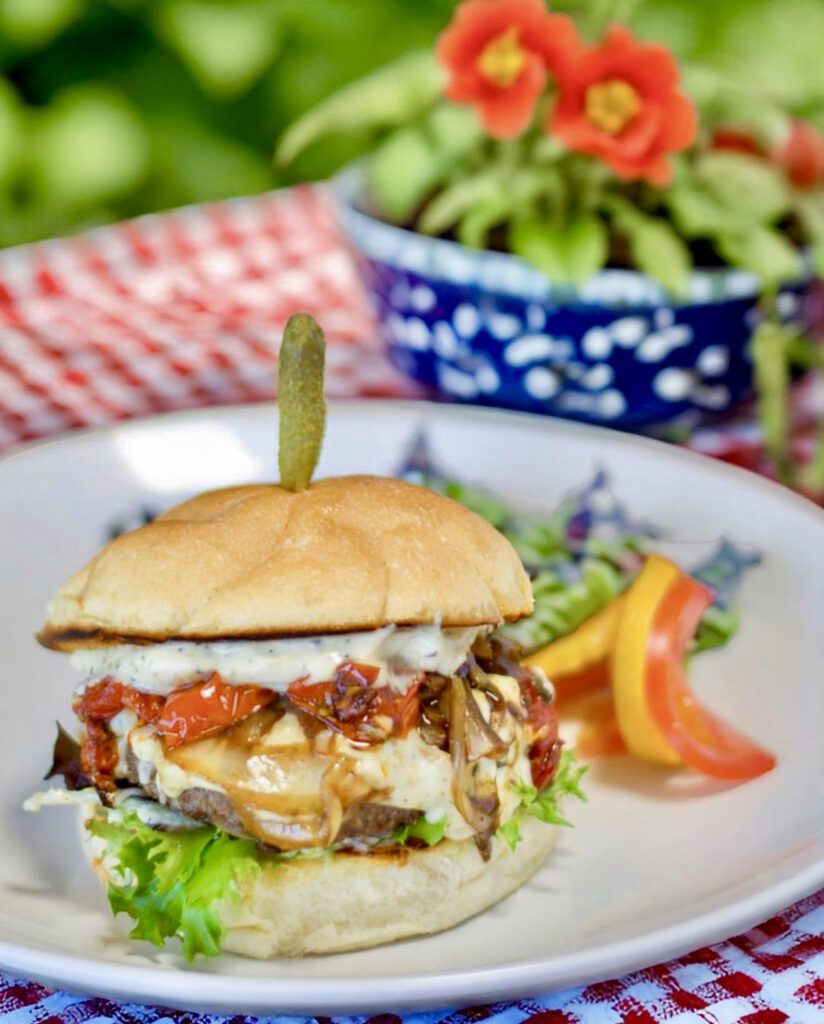 Red White and Bleu Burger (Photo courtesy of Ghini's French Caffe)