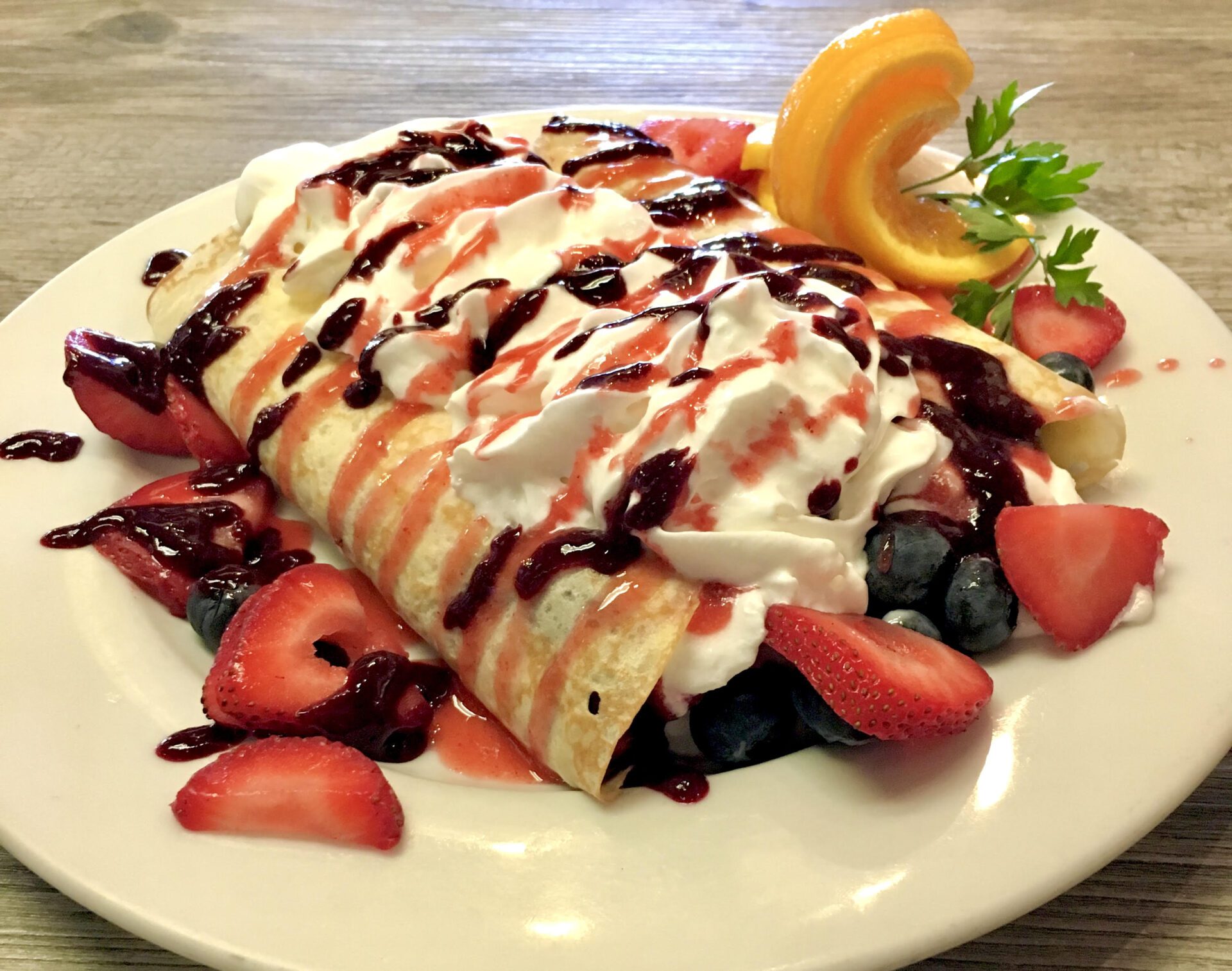 Red White Blue Crepes (Photo courtesy of Ghini's French Caffe)