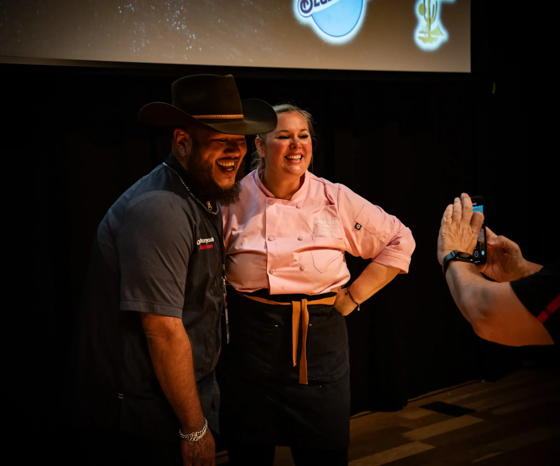 Chefs Anthony Dromgoole and McKenzie O’Leary at Meet the Chefs for Iron Chef Tucson (Photo courtesy of Iron Chef Tucson)