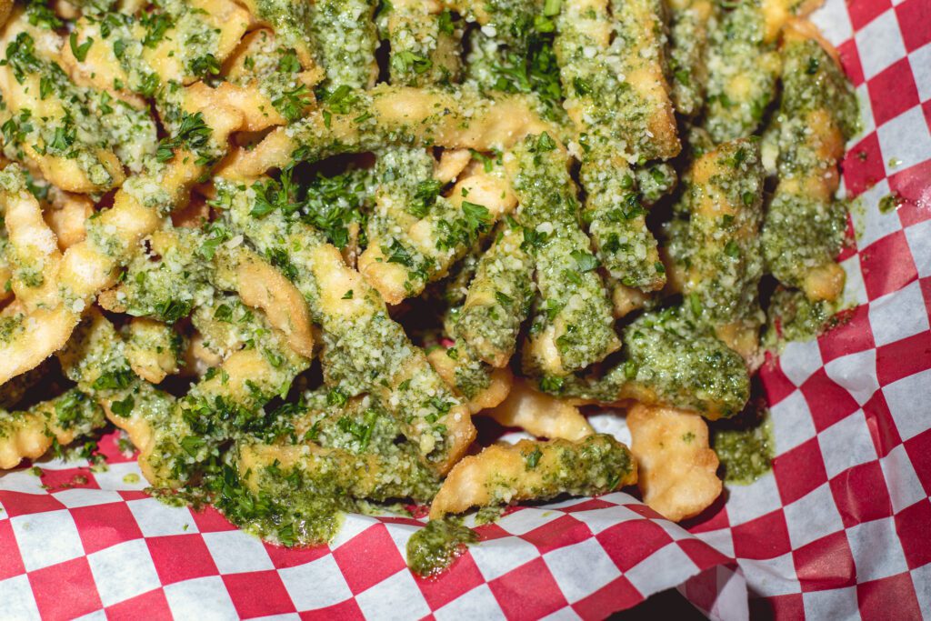 Pesto Fries at Rocco's LIttle Chicago Pizzeria (Photo by Jackie Tran)