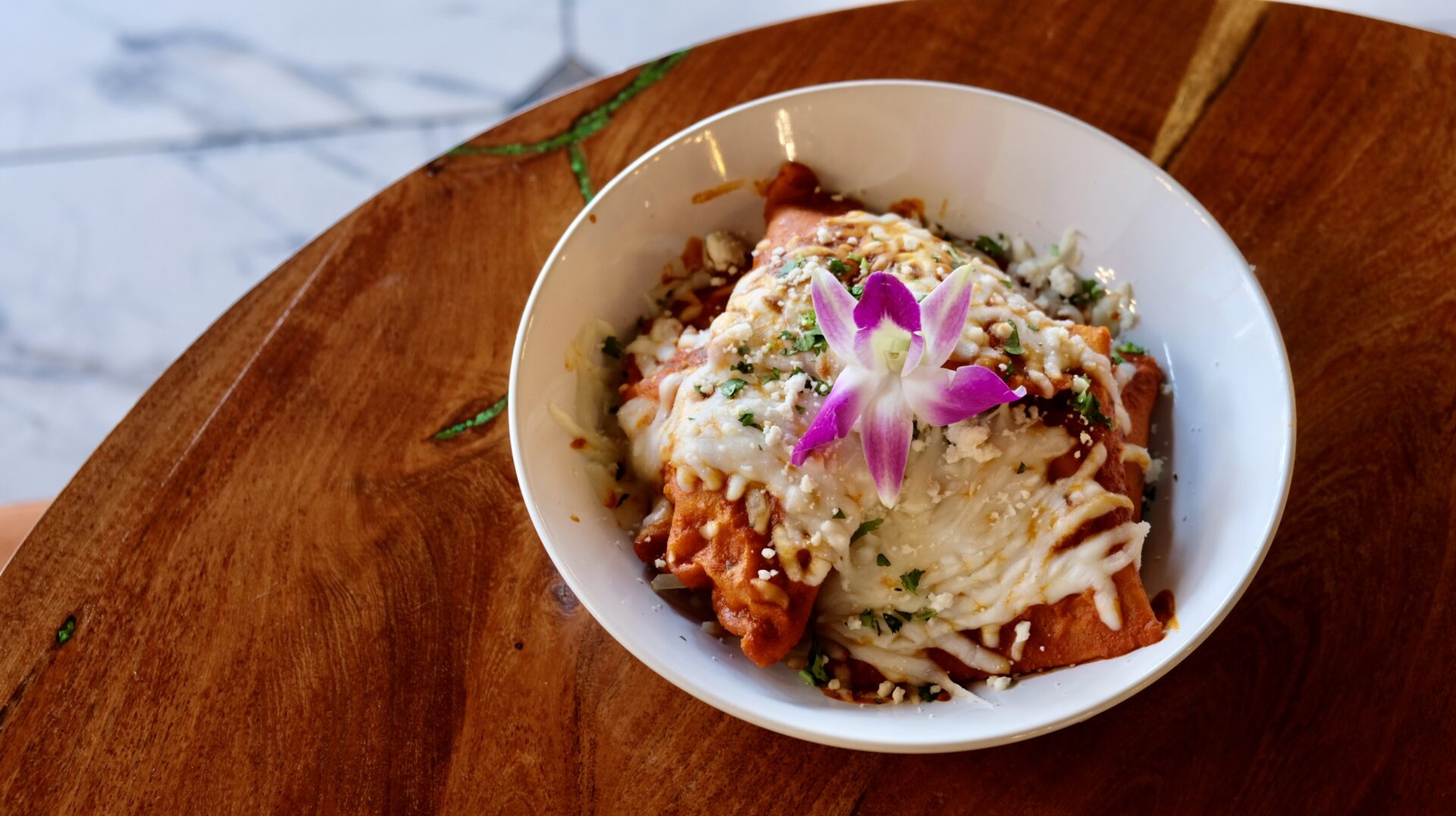 Chilaquiles Panzones at Tabu (Photo by Shane Reiser)
