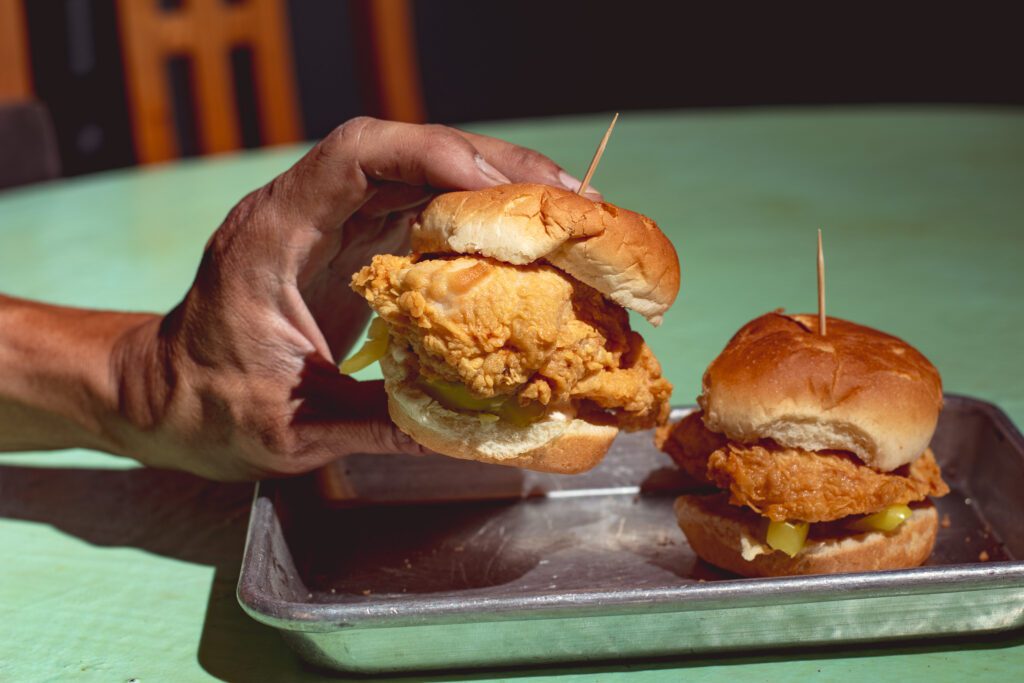 Golden Fried Chicken Sliders at Chef Brian's Comfort Kitchen (Photo by Jackie Tran)